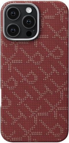 Pitaka Tactile Woven Case, PTK Red/Gold - iPhone 16 Pro Max - Telefon tok - Fő fotó