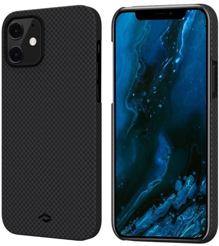 Pitaka MagEZ Black/Grey Plain iPhone 12 Mini - Phone Cover - Main image