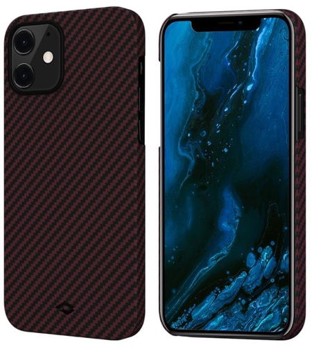 Pitaka MagEZ Schwarz / Rot iPhone 12 Mini - Handyhülle - Hauptbild