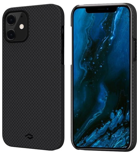 Pitaka MagEZ Black/Grey Plain iPhone 12 - Phone Cover - Main image