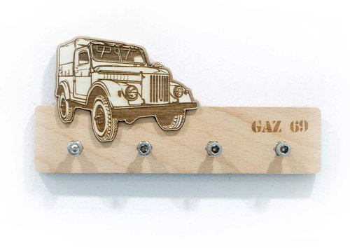 ŠN Design wooden key rack GAZ 69 - Key Holder - Main image