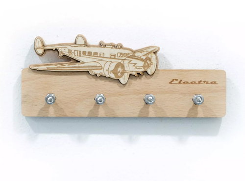 ŠN Design wooden key ring Lockheed L-10 Electra - Key Holder - Main image