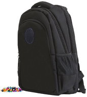 PIXIE CREW Studentský batoh s malým panelem černý - School Backpack