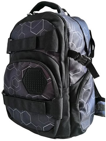 PIXIE CREW Hexa 100 pixelů mix, studentský, černý - School Backpack - Main image