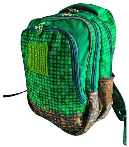 PIXIE CREW Mine&Craft 100 pixelů, junior, zelený - Backpack - Main image