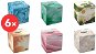 TENTO Cube Box (6×58 pcs), Mix of Colours - Tissues