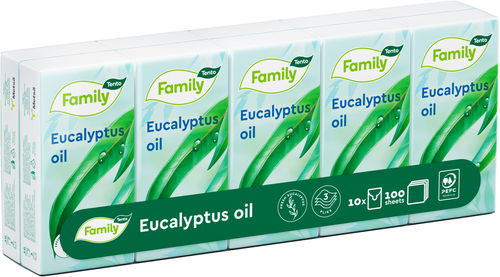 TENTO Family Eucalyptus 10× 10 ks - Papírové kapesníky - Hlavní obrázek