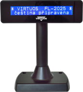 Customer Display Virtuos LCD FL-2025MB 2x20 Black - Zákaznický displej