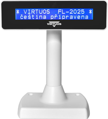 Virtuos LCD FL-2025MB 2x20 bílý - Zákaznický displej - Hlavní obrázek