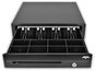 Virtuos cash drawer C420D with cable, metal holders, 9-24V, black - Cash Drawer