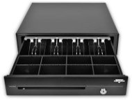 Kasszafiók Virtuos pénztárgépfiók C420D kábellel, fémtartókkal, 9-24V, fekete színben - Pokladní zásuvka