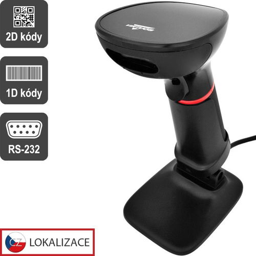 Virtuos CCD čítačka Virtuos HT-855A, RS-232 – čierna (1D, 2D, QR) - Čítačka čiarových kódov - Hlavný obrázok