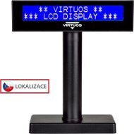 Vevőkijelző Virtuos LCD FL-2026MB 2x20 černý, USB - Zákaznický displej