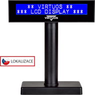 Virtuos LCD FL-2026MB 2× 20 čierny, serial (RS-232) - Zákaznícky displej