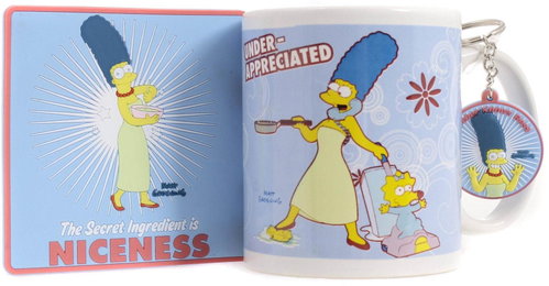 Marge Simpsonová - hrnček, kľúčenka, podložka pod hrnček - Herná sada - Hlavný obrázok