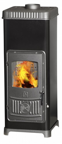 PLAMEN Cast iron fireplace stove DORA 10 N - black - Wood Stove - Main image