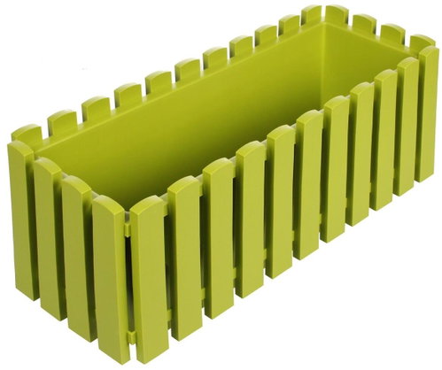 PLASTKON Truhlík FENCY multipack 2ks, 50cm, zelený - Flower Box - Main image