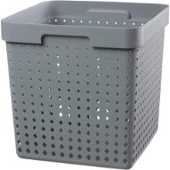 Plast Team Aufbewahrungskorb 29,6 × 29,6 × 29,6 cm Seoul, grau XL - Aufbewahrungsbox