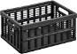 Plast Team Aufklappbare Kiste 23,9 × 17,6 × 10,9 cm, schwarz S - Aufbewahrungsbox