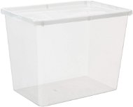 Plast Team Aufbewahrungsbox 80 l, 59,5 × 39,5 × 43 cm Basic Box, transparent - Aufbewahrungsbox