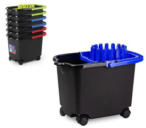 Plastic Forte Eimer 15 l mit Rädern + Auswringkorb - Putzset - Hauptbild