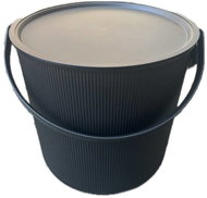 Plast Team Universal basket with lid 53 l black - Basket
