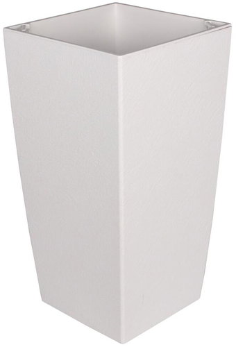 PLASTKON Eliot Stone 25 × 46 cm, white, 1 piece - Flower Pot - Main image