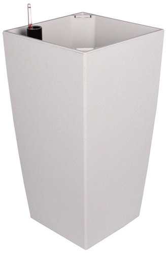 PLASTKON Delto Stone self-watering 25 × 46 cm, white, 1 piece - Flower Pot - Main image