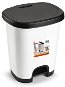 Plastic Forte COLOR Abfallbehälter 18 l WEISS-SCHWARZ ohne Einsatz mit Pedal - Mülleimer