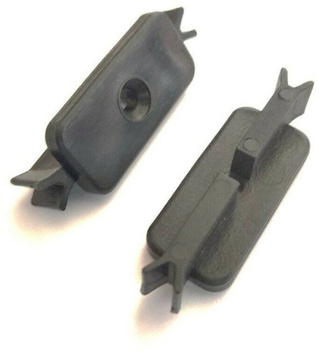 PLASTICO Mounting Clip Set 4/7mm with Screws + 20 End Caps, 100pcs - WPC Accessory - Main image