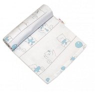Baby Nellys Flannel Diaper, Elegant Cat, Blue - Cloth Nappies