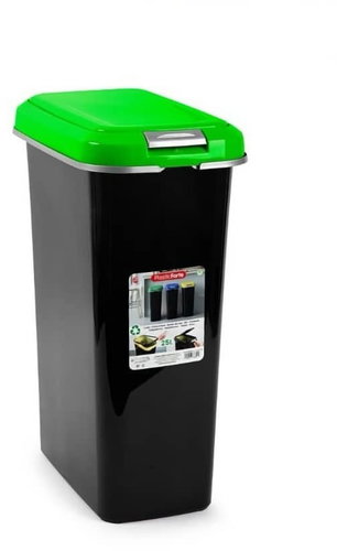 Plastic Forte 25L Recycling Bin Green - Rubbish Bin - Main image