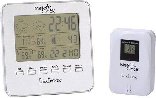 Lexibook Weather station MeteoClock Silver Main image Lexibook Weather station MeteoClock Silver - Weather Station - Main image