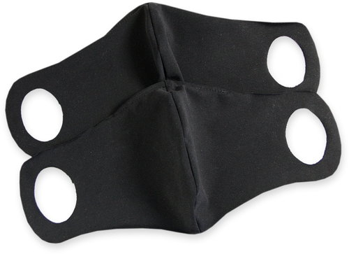 Comfortable Face Mask with Wire Black 2 pcs L - Surgical Mask - Main image
