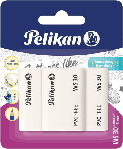 PELIKAN WS30 weiß - 3er-Pack - Gummi - Hauptbild