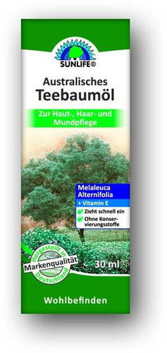 SUNLIFE ausztrál teafa, Tea Tree, 30 ml - Masszázsolaj - Fő fotó