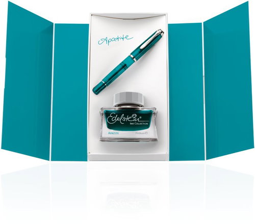 PELIKAN M205 Apatite M + Edelstein inkoust 50 ml - Fountain Pen - Main image