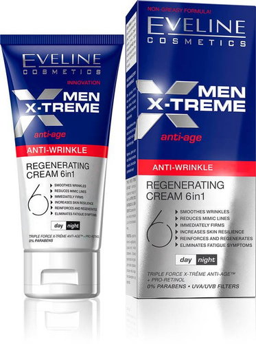 EVELINE Cosmetics Men X-treme Regenerating cream 6in1 anti-wrinkle 50 ml - Men's Face Cream - Main image
