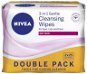 NIVEA Cleansing Wipes Dry skin Duopack 2 x 25 ks - Odličovacie obrúsky