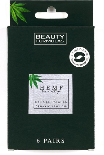 BEAUTY FORMULAS HEMP Gel masks under the eyes with hemp oil 6 pairs - Face Mask - Main image