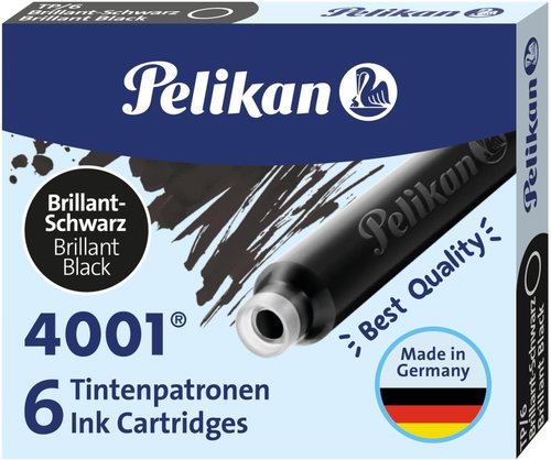 PELIKAN tintasugaras, fekete - 6 darabos csomag - Cserepatron - Fő fotó