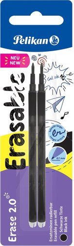 Pelikan Erase 2.0 - Nachfüllpackung, 2 Stück, schwarz - Tintenrollermine - Hauptbild