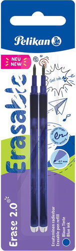 Pelikan Erase 2.0 - Refill, 2 pcs, Blue - Rollerball Refill  - Main image