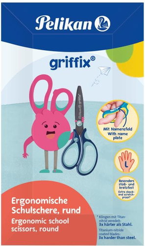 Pelikan Griffix, left, blue - Children’s Scissors - Main image