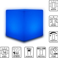 Colour changing LED cube stool 30 cm - Taburetka