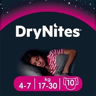 Disposable Nappies HUGGIES Dry Nites Medium 4-7 years Girls (10 pcs) - Jednorázové pleny