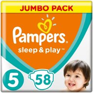PAMPERS Sleep & Play 5 Junior (58 db) - Jumbo Pack - Eldobható pelenka