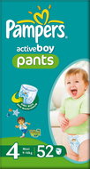 Pampers Active Boy Maxi 52 pcs - Baby Nappies