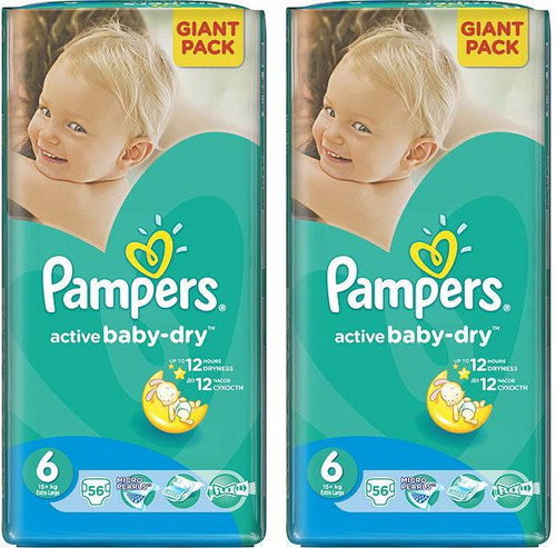 Pampers Active Baby Set of 6 extra large 15+ kg 56 pieces - Toiletry Set - Main image
