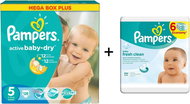 Pampers set ActiveBaby Junior 11-18 kg, size 5 + gift lamb Shaun - Toiletry Set